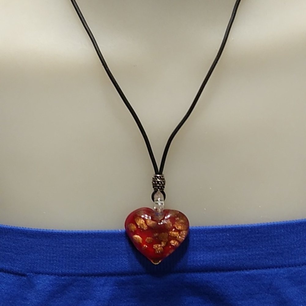 Glass Heart Necklace